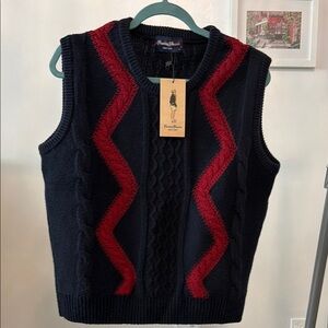 Navy ROWING BLAZERS Vest 100% wool